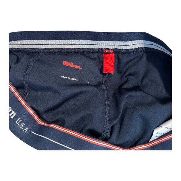 Wilson Navy Blue Mesh Pleated Athletic Tennis Skort Size L - Picture 3 of 7
